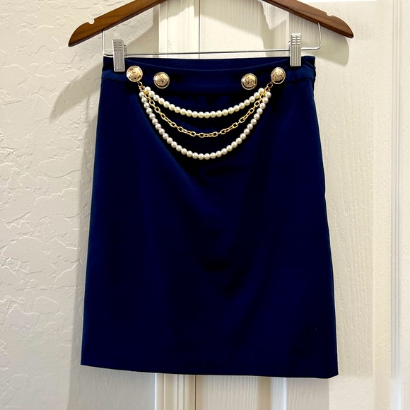 Dresses & Skirts - Nautical pencil skirt with chain details